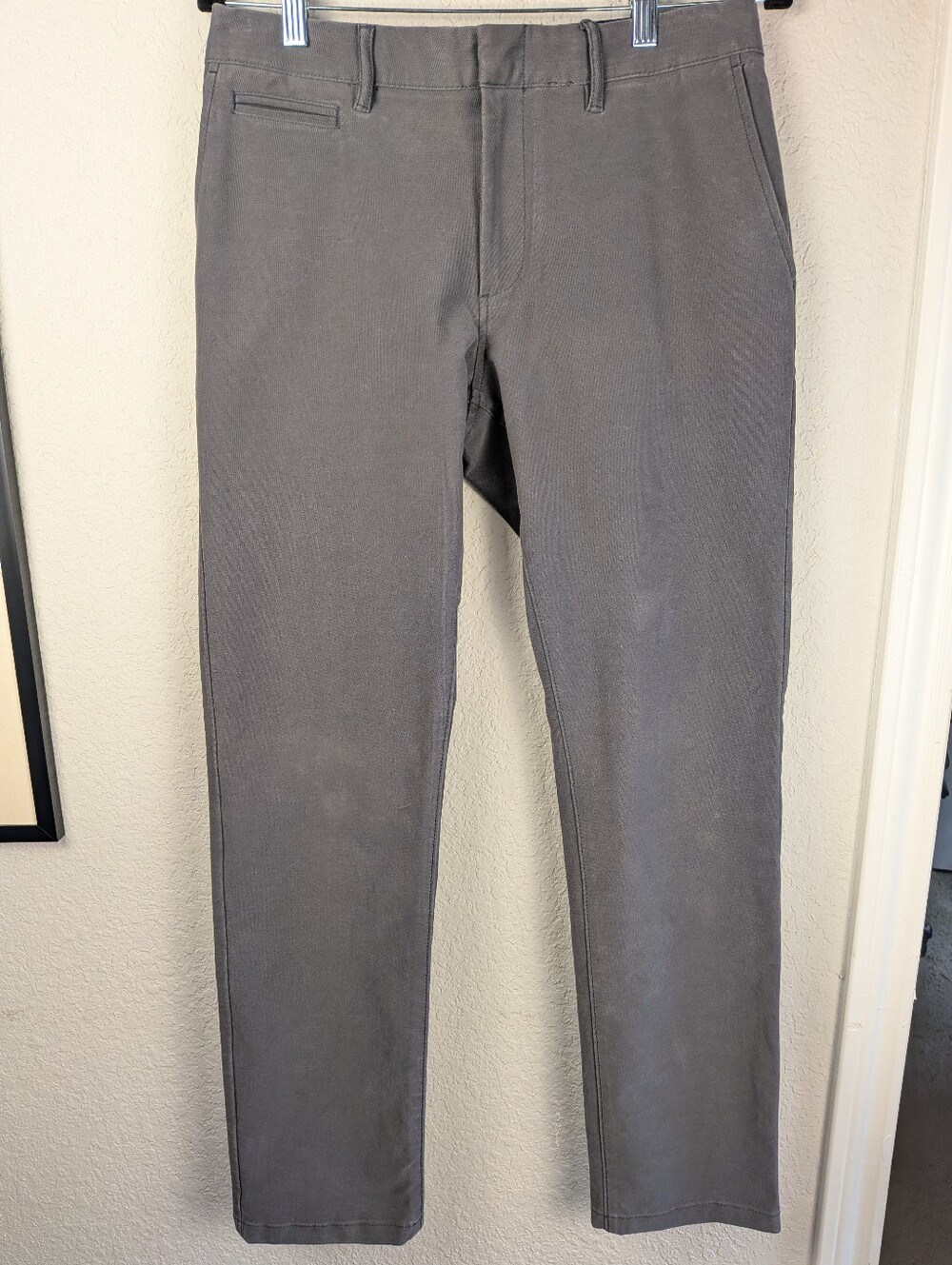 J. Crew Mens 484 Slim Fit Chino Pants 32 x 30 Gray Stretch Excellent Condition